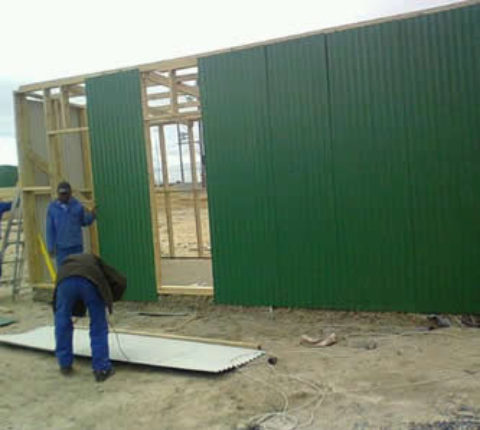 Galvanised sheds